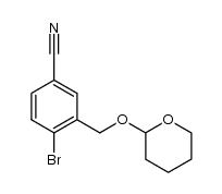 4-bromo-3-(((tetrahydro-2H-pyran-2-yl)oxy)methyl)benzonitrile结构式