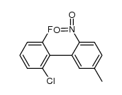 2'-chloro-6'-fluoro-5-methyl-2-nitro-1,1'-biphenyl结构式