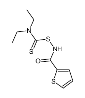 (thiophene-2-carbonylamino) N,N-diethylcarbamodithioate结构式