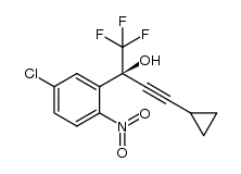 (S)-2-(5-chloro-2-nitrophenyl)-4-cyclopropyl-1,1,1-trifluorobut-3-yn-2-ol结构式