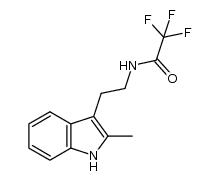2,2,2-trifluoro-N-(2-(2-methyl-1H-indol-3-yl)ethyl)acetamide结构式
