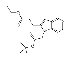 3-[1-(2-叔丁氧基-2-氧代乙基)-1H-吲哚-2-基]丙酸乙酯结构式
