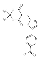 1,3-Dioxane-4,6-dione, 2,2-dimethyl-5-[[5-(4-nitrophenyl)-2-furanyl]methylene]- (en)结构式
