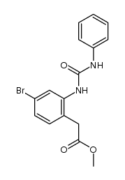 methyl {2-[(anilinocarbonyl)amino]-4-bromophenyl}acetate结构式