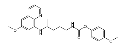 8-[4-(4-methoxyphenoxycarbonyl)amino-1-methylbutylamino]-6-methoxyquinoline结构式