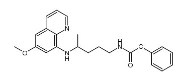 8-(4-phenoxycarbonylamino-1-methylbutylamino)-6-methoxyquinoline结构式