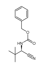 (R)-2-benzyloxycarbonylamino-3,3-dimethylbutanenitrile结构式
