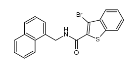 3-bromo-N-(naphthalen-1-ylmethyl)-benzo[b]thiophene-2-carboxamide结构式