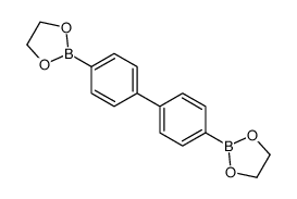 2-[4-[4-(1,3,2-dioxaborolan-2-yl)phenyl]phenyl]-1,3,2-dioxaborolane结构式