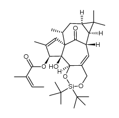 ingenol-5,20-(di(tert-butyl)silylene) ether 3-angelate结构式