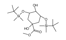 (1&alpha;,3R,4&alpha;,5R)-3,5-双[[((1,1-二甲基乙基)二甲基甲硅烷基]氧基]-1,4-二羟基-环己烷甲酸甲酯结构式