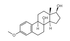 3-methoxy-1,3,5(10)-estratriene-8α,17β-diol结构式