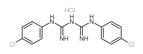 1,5-双-(4-氯苯基)-双胍盐酸盐结构式