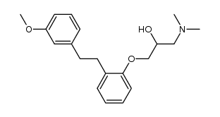 (R,S)-1-[2-[2-(3-methoxyphenyl)ethyl]phenoxy]-3-(dimethylamino)-2-propanol结构式