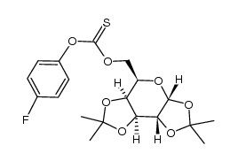 1,2:3,4-Di-O-isopropylidene-D-galactopyranose-6-O-(4-fluorophenyl)thionocarbonate结构式