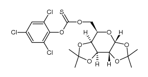 1,2:3,4-di-O-isopropylidene-D-galactopyranose-6-(2,4,6-trichlorophenyl)thionocarbonate结构式