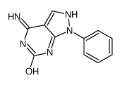 4-amino-1-phenyl-2H-pyrazolo[3,4-d]pyrimidin-6-one结构式