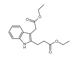 ethyl 3-[3-(2-ethoxy-2-oxoethyl)-1H-indol-2-yl]propanoate结构式