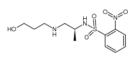 (S)-N-{1-[(3-hydroxypropyl)amino]propan-2-yl}-2-nitrobenzenesulfonamide结构式
