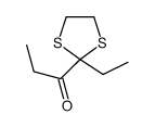 1-(2-ethyl-1,3-dithiolan-2-yl)propan-1-one结构式