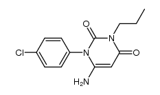 1-(4-chlorophenyl)-3-n-propyl-6-aminouracil结构式