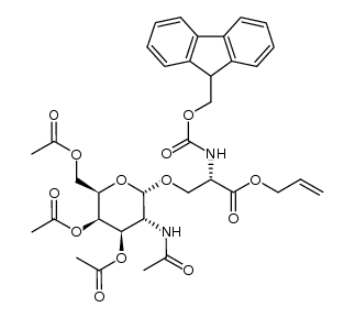 Fmoc-Ser(3,4,6-Ac3-2-AcHNGal)-All结构式
