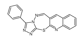 3-Phenyl-1,2,4-triazolo(3',4':2,3)(1,3,4)thiadiazepino(7,6-b)quinoline结构式