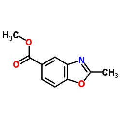 2-甲基-1,3-苯并噁唑-5-羧酸甲酯结构式