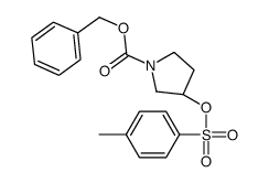 benzyl (3R)-3-(4-methylphenyl)sulfonyloxypyrrolidine-1-carboxylate结构式