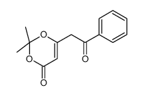 2,2-dimethyl-6-phenacyl-1,3-dioxin-4-one结构式