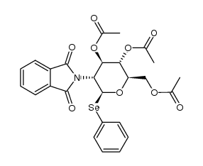 phenyl 3,4,6-tri-O-acetyl-2-deoxy-2-phthalimido-1-seleno-&beta;-D-glucopyranoside结构式