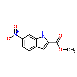 6-硝基-1H-吲哚-2-羧酸甲酯结构式