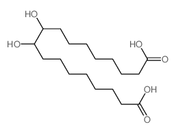 Octadecanedioic acid, 9,10-dihydroxy-结构式