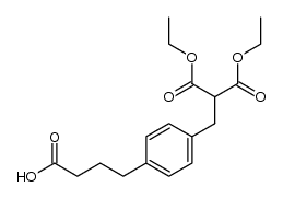 4-(4-(3-ethoxy-2-(ethoxycarbonyl)-3-oxopropyl)phenyl)butanoic acid结构式