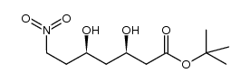 cis-t-butyl-7-nitro-3,5-dihydroxy-heptanoate结构式