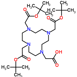 三叔丁基1,4,7,10-四氮杂环十二烷-1,4,7,10-四乙酸结构式