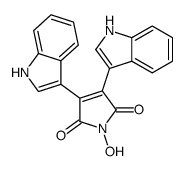 1-hydroxy-3,4-bis(1H-indol-3-yl)pyrrole-2,5-dione结构式