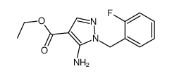 ethyl 5-amino-1-[(2-fluorophenyl)methyl]pyrazole-4-carboxylate结构式