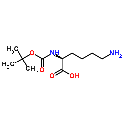 N-alpha-叔丁氧羰基-L-赖氨酸结构式