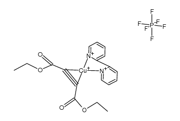 (2,2'-bipyridine)(diethyl acetylenedicarboxylate)copper(I) hexafluorophosphate结构式