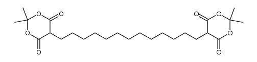 1,13-bis(2,2-dimethyl-4,6-dioxo-1,3-dioxan-5-yl)tridecane结构式