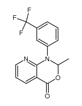 1-(3'-trifluoromethylphenyl)-2-methyl-4H-1,2-dihydro-pyrido-[2,3-d]-[1,3]-oxazin-4-one结构式
