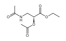 (+)-ethyl N,O-diacetyl-3-amino-2-hydroxypropionate结构式