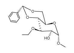 Methyl-[O3-aethyl-O4,O6-benzyliden-α-D-glucopyranosid]结构式
