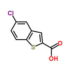 5-氯-1-苯并噻吩-2-羧酸结构式