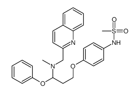 N-[4-[3-[methyl(quinolin-2-ylmethyl)amino]-3-phenoxypropoxy]phenyl]methanesulfonamide结构式