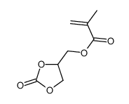 甲基丙烯酸(2-氧代-1,3-二氧戊环-4-基)甲酯 (含稳定剂MEHQ)结构式