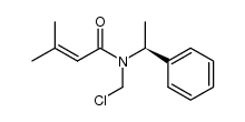 (S)-N-(chloromethyl)-3-methyl-N-(1-phenylethyl)but-2-enamide结构式