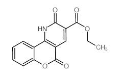 2H-[1]Benzopyrano[4,3-b]pyridine-3-carboxylic acid, 1,5-dihydro-2,5-dioxo-, ethyl ester (en)结构式