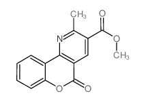 5H-[1]Benzopyrano[4,3-b]pyridine-3-carboxylic acid, 2-methyl-5-oxo-, methyl ester (en)结构式